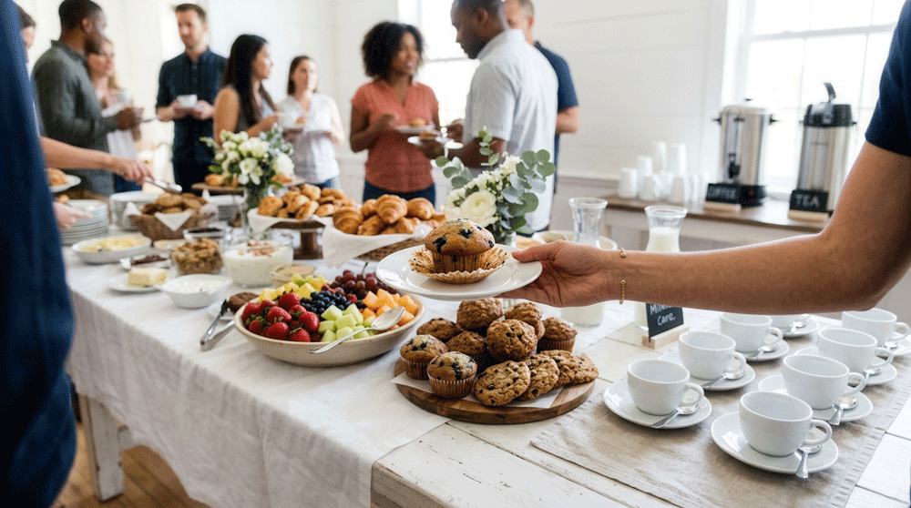 Coffee break e hospitalidade em evento